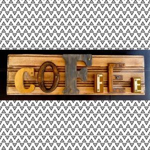 Hanging coffee Wooden sign